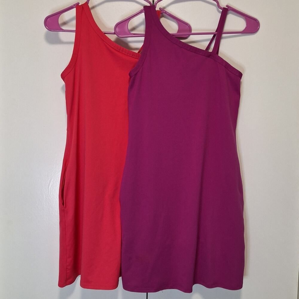 All In Motion Girls Asymmetrical Strap Athletic Dresses XL(14) Bundle of 2